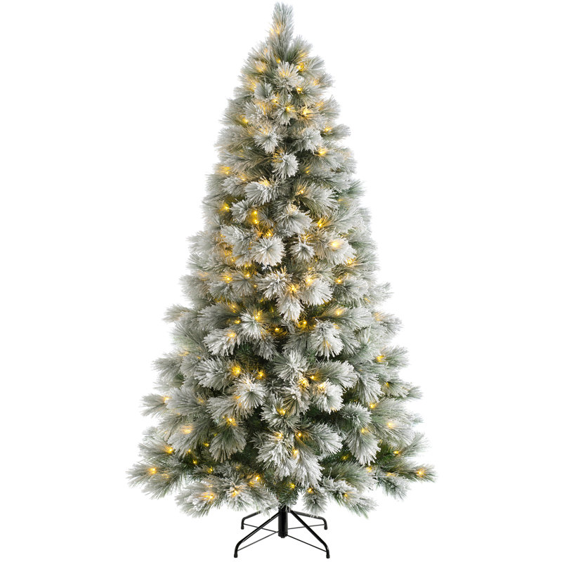 The Seasonal Aisle 7ft Snow Flocked Pine Artificial Christmas Tree with